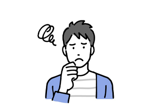 ストレスチェックに悩む男性