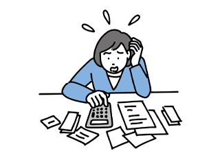 費用に悩む女性