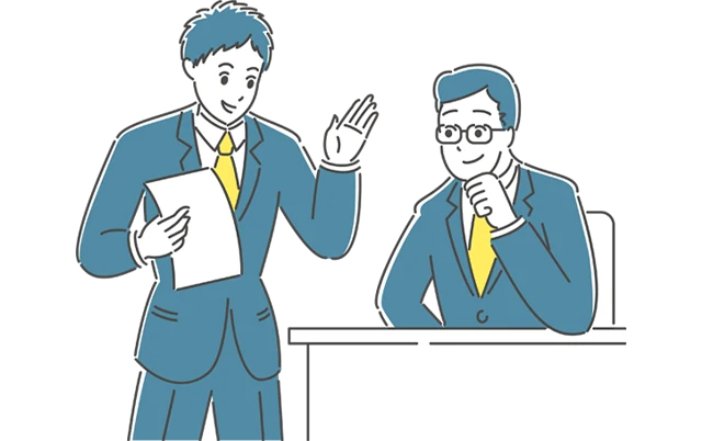 申請業務を任せて効率化したので本来の業務に集中できた男性社員